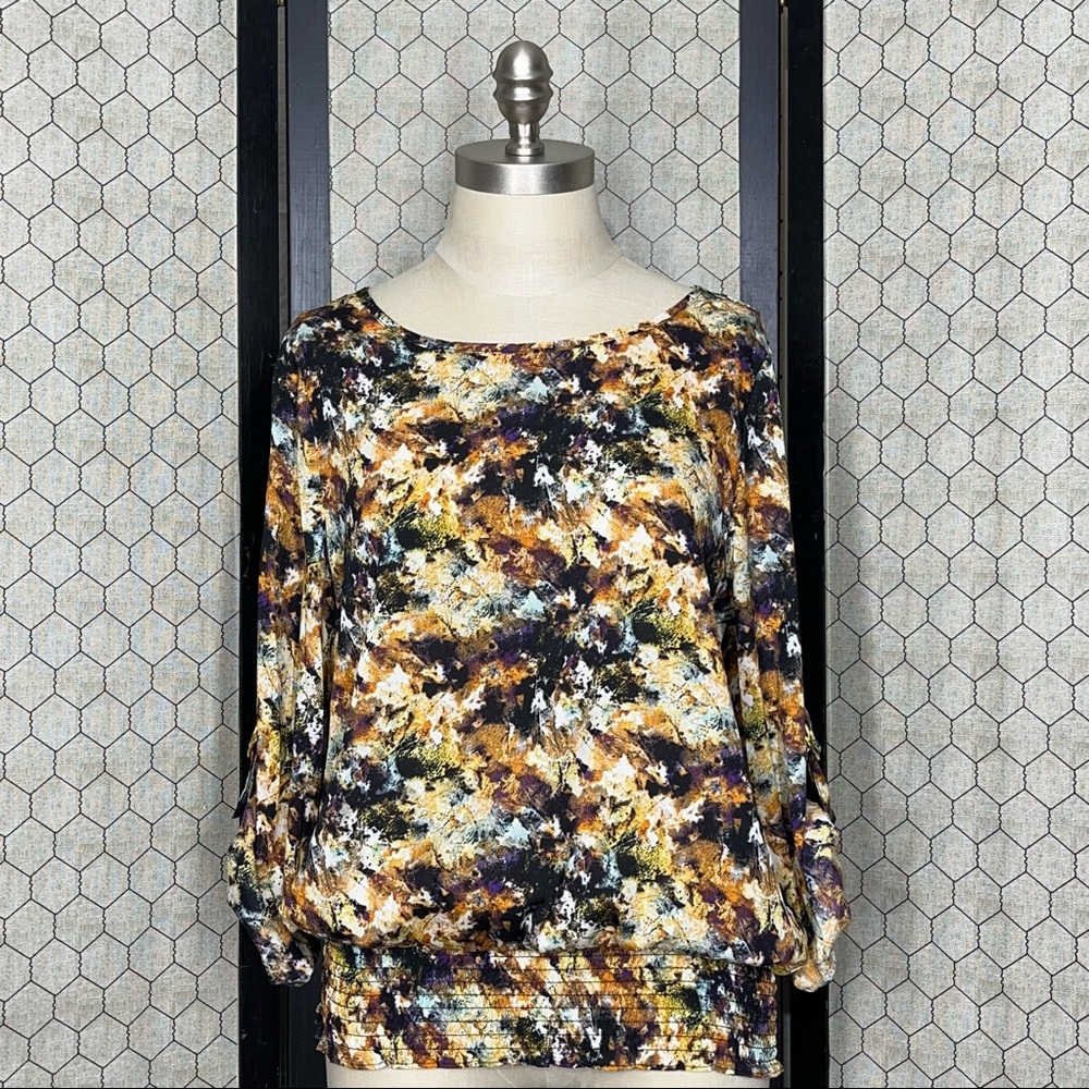 thesis Convertible Sleeve Elastic Waist Blouse